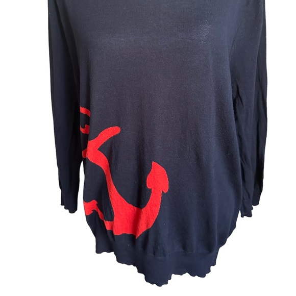 J. Crew Cotton Anchor Crewneck Sweater Size XL - Picture 6 of 17